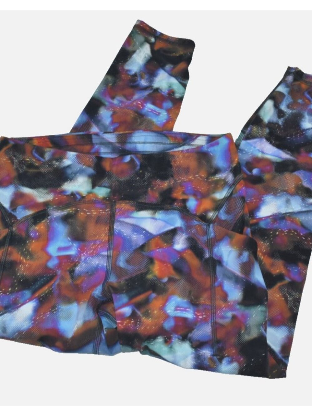 Lululemon Power Thru Women Leggings Size 8 Tight 25" HYDM Hyper Drift Multi Yoga